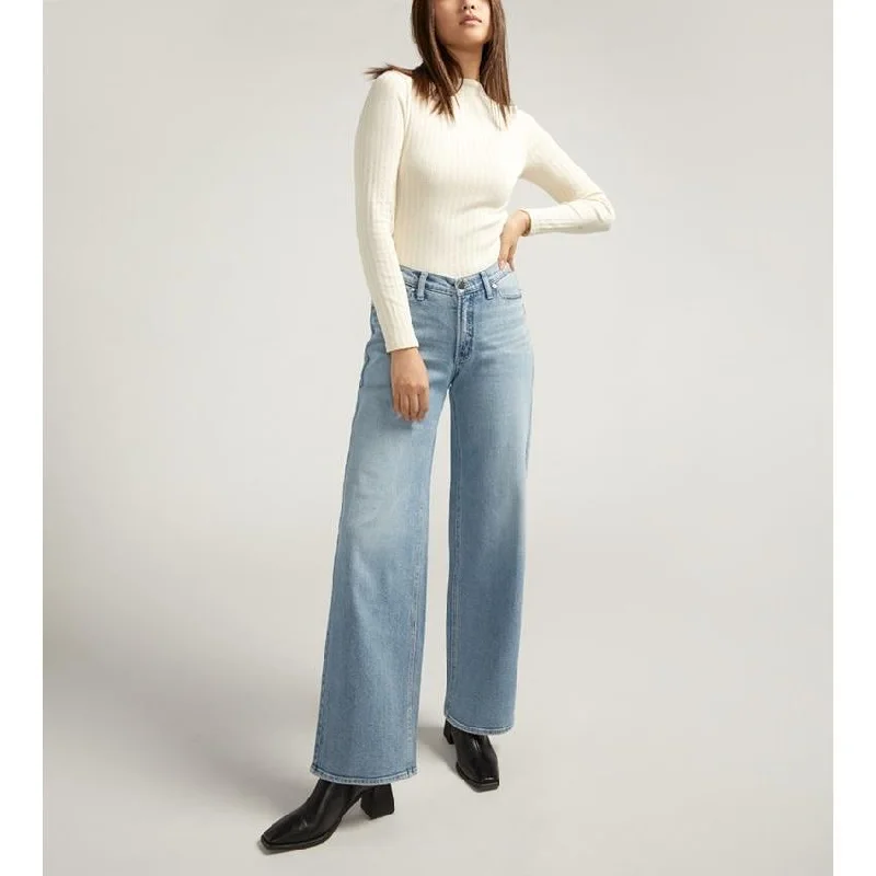 Silver V Front Wide Leg Pant