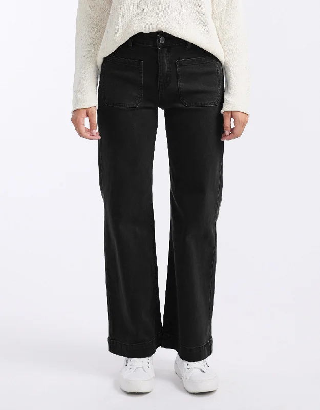 Bobbi 7/8 Denim Jeans - Black