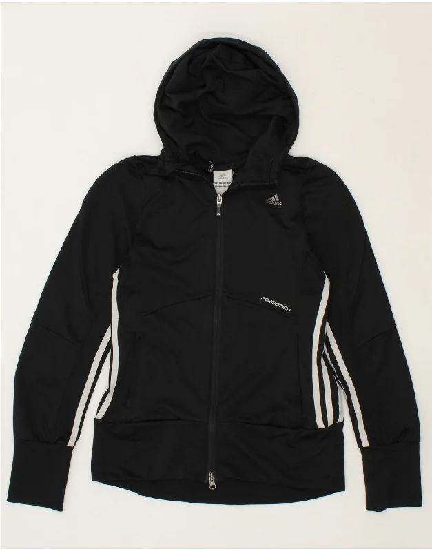 ADIDAS Womens Clima 365 Zip Hoodie Sweater UK 10 Small Black Polyester Wrinkle-resistant sweaters