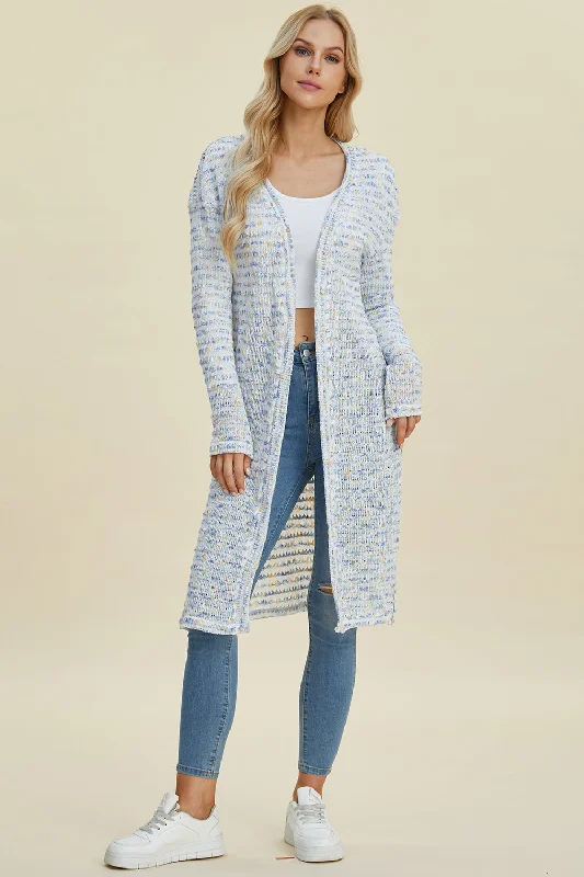 Full Size Open Front Longline Cardigan Premium sweaters