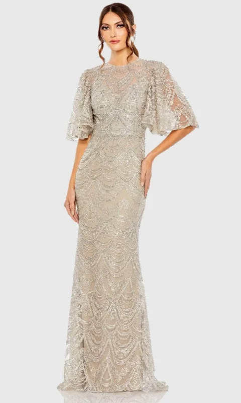 Mac Duggal 20481 - Flutter Sleeve Bead Embroidered Evening Gown Fall party dresses