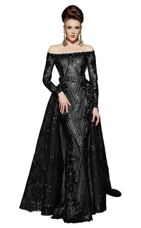 MNM Couture 2440 - Off Shoulder Sequin Evening Dress Outdoor party dresses