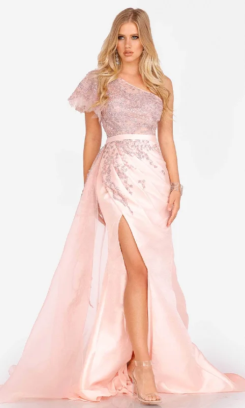 Terani Couture 231E0517 - Ruffled Asymmetrical Prom Gown Street style party dresses