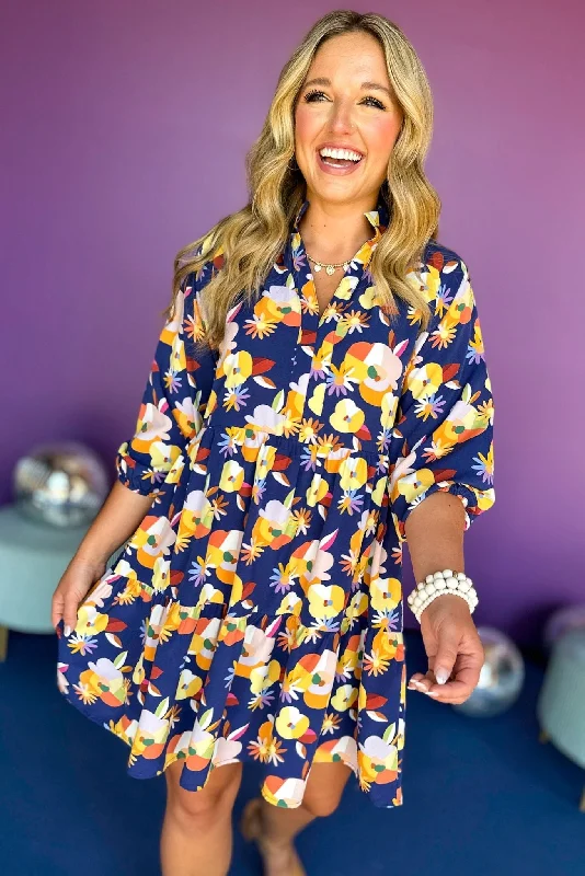 SSYS The Tatum Dress In Navy Floral Burst *FINAL SALE* Luxury floral dresses