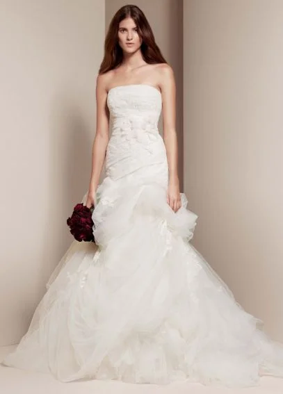 Vera Wang White Vw351166 Soft fabric unclassified dresses